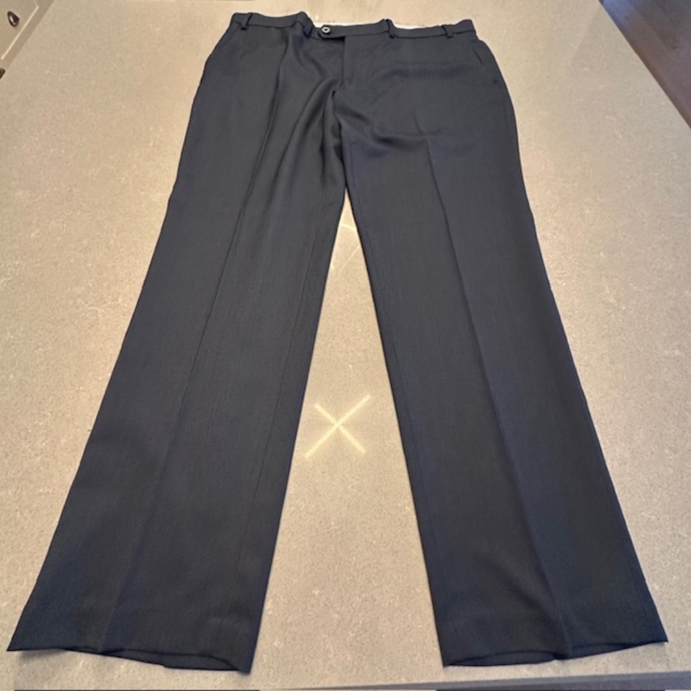 MICHAEL KORS Men's Matisse Solid Classic-Fit Dress Pants Blue 40x30